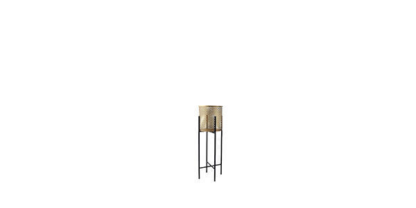 Luxe gold and black nested metal pot