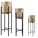 Luxe gold and black nested metal pot