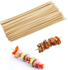 Wooden Bamboo Skewers Sticks, "Mshikaki''