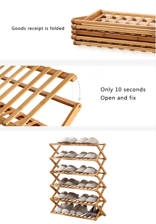 Bamboo Shoe Rack