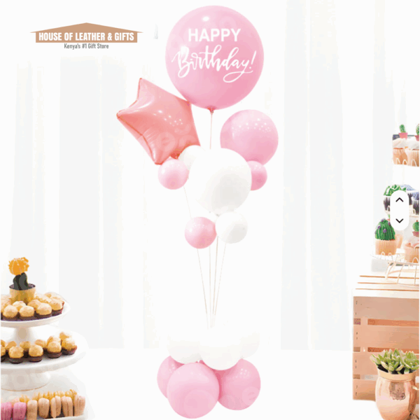 Happy Birthday Balloons with Stand