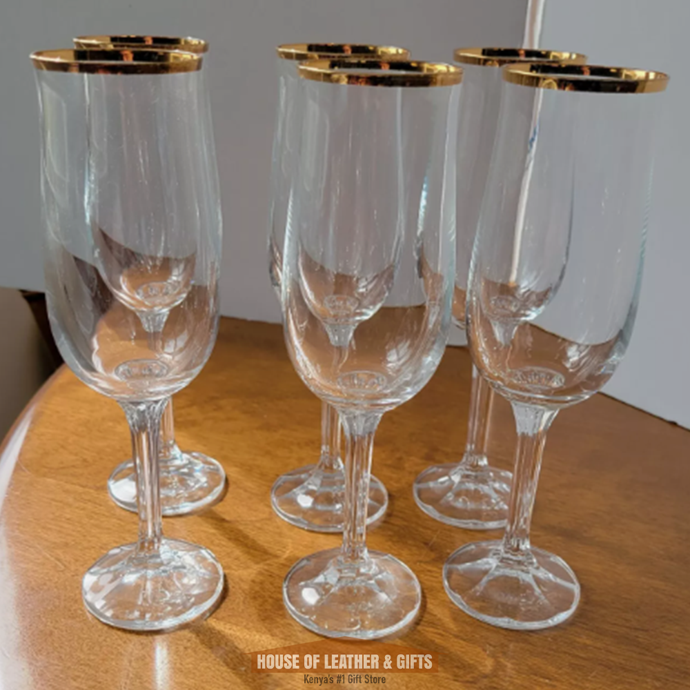 Wine Glass (Gold top ring) ppc