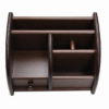Wooden pen holder with compartments
