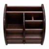Wooden desk organiser with compartments