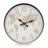 Vintage world map wall clock