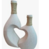 Ceramic 2pc Love Vase