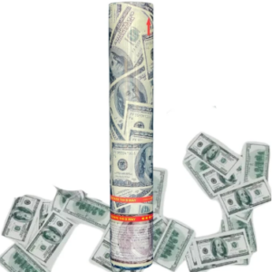 Dollar Print Party Poppers