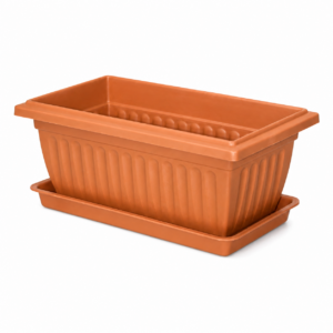 Plastic Planter With Saucer