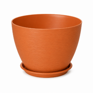 Plastic Planter With Saucer