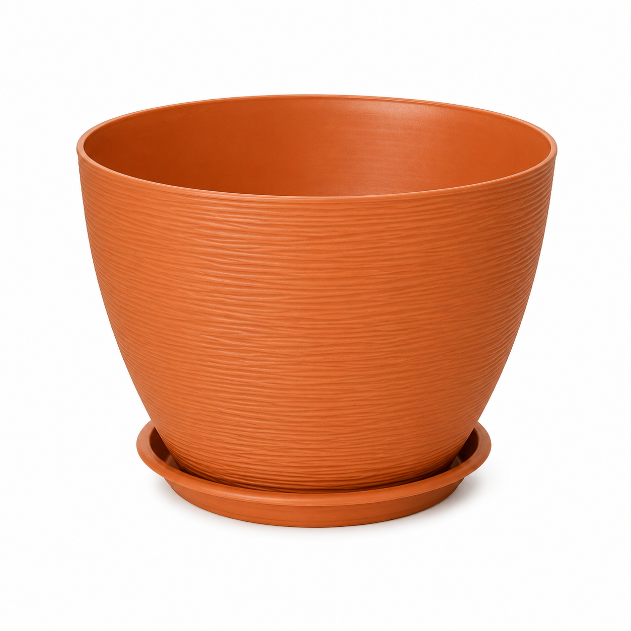 Plastic Planter With Saucer