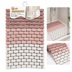 Anti-Slip Brick-Pattern Bath Mat