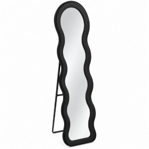 Wavy Full-Length Standing Mirror (Black)
