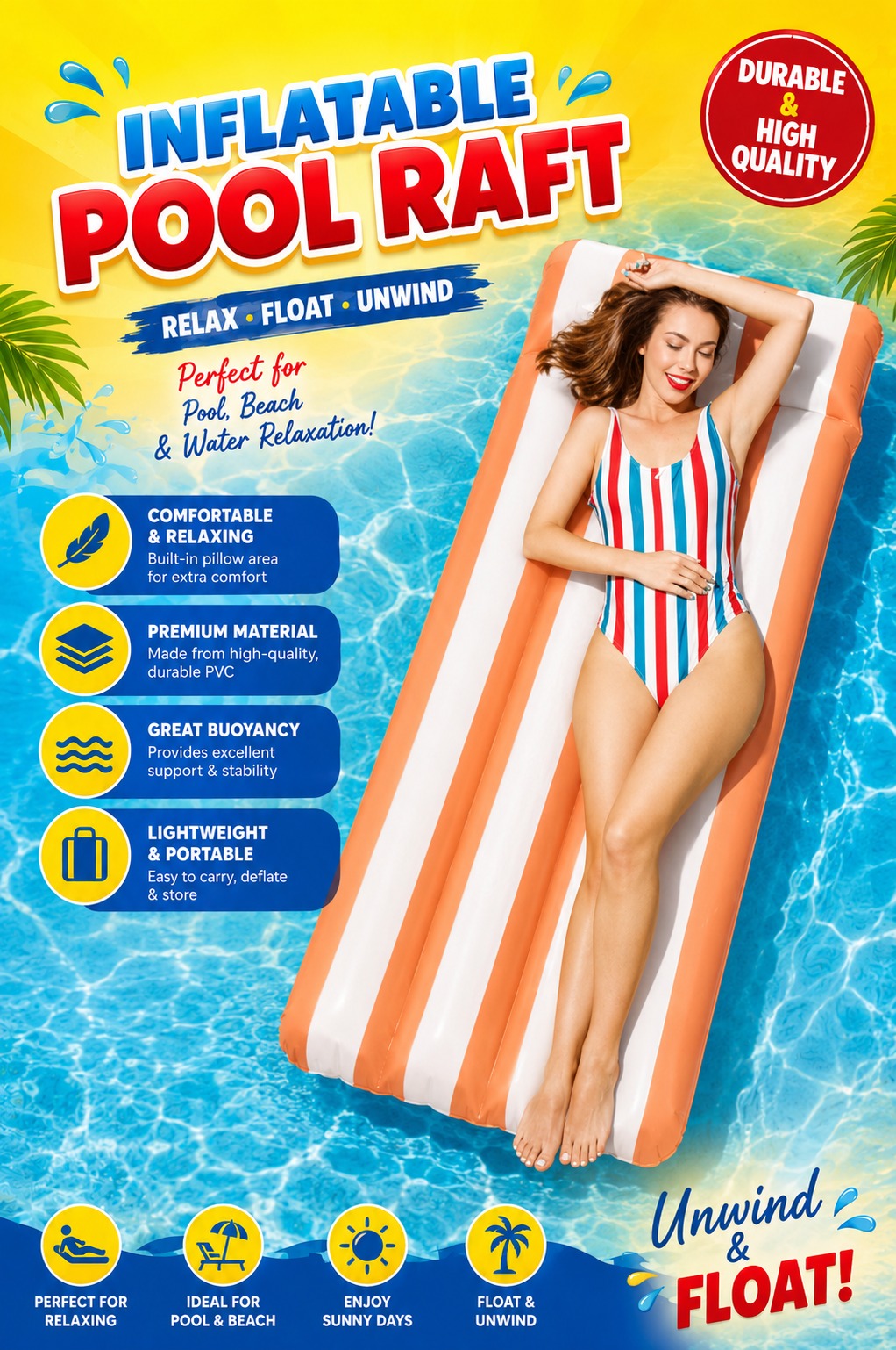 Inflatable Pool Raft