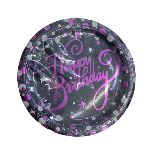 Happy Birtthday Disposable Plates ( 10pcs)