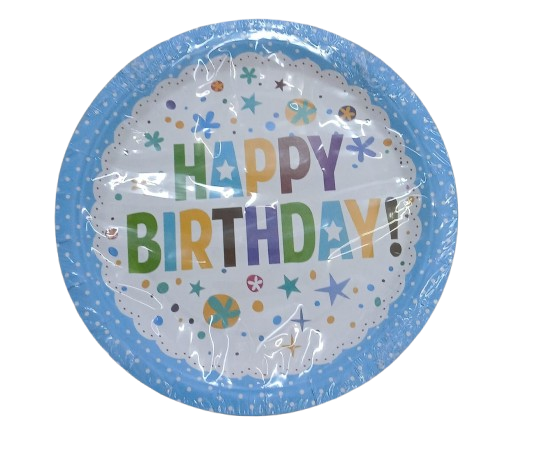 Happy Birtthday Disposable Plates ( 10pcs)