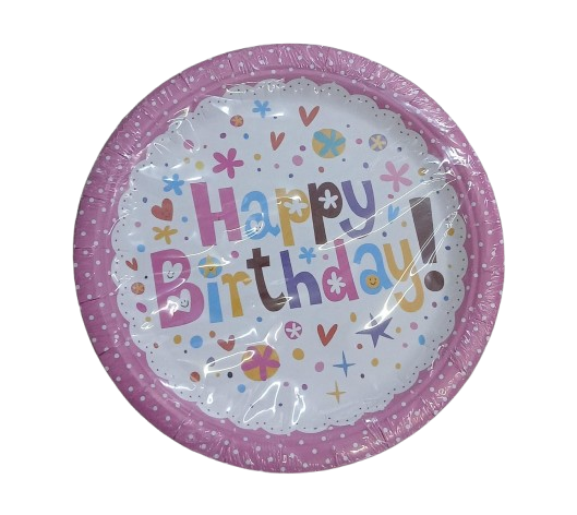 Happy Birtthday Disposable Plates ( 10pcs)