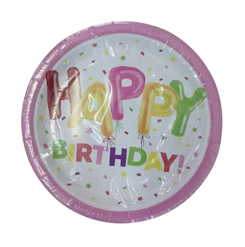 Happy Birtthday Disposable Plates ( 10pcs)