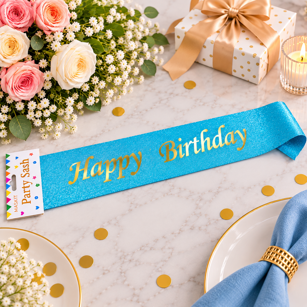 Happy Birthday Party Sash