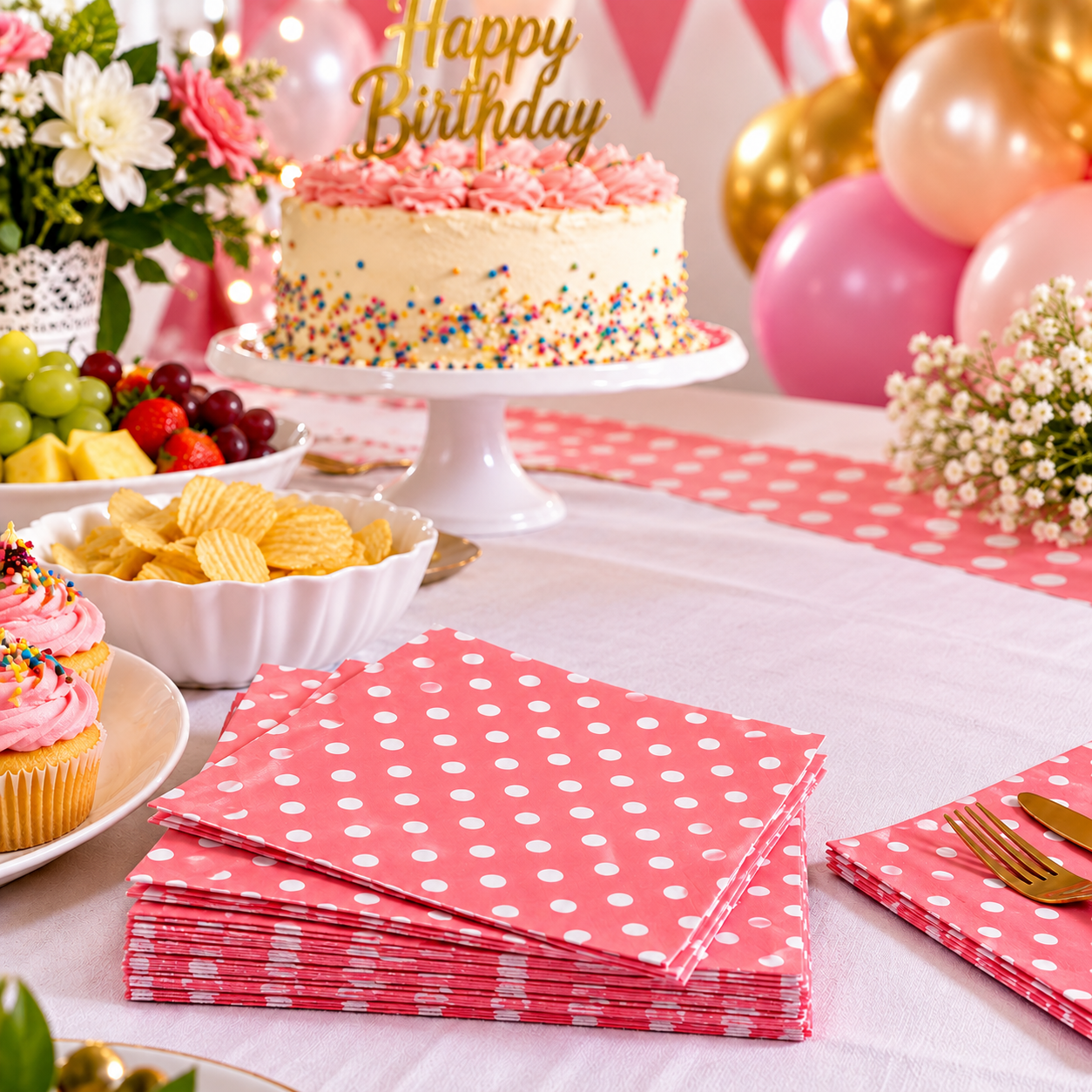 Polka Dot Party Serviettes(40PCS)